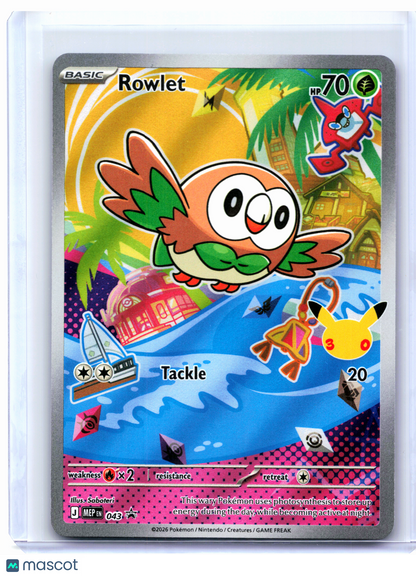 2026 Pokemon—Rowlet #043 Mega Evolution Promo—Black Star Promo Holo