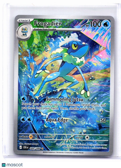 2026 Pokemon—Frogadier #089/086 Chaos Rising—Illustration Rare Holo