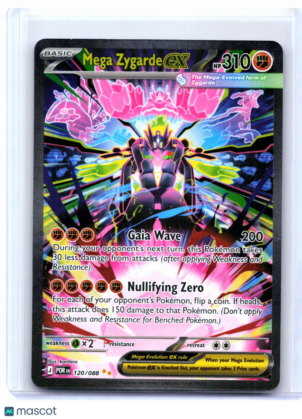2026 Pokemon—Mega Zygarde ex #120/088 Perfect Order—Special Illustration Rare