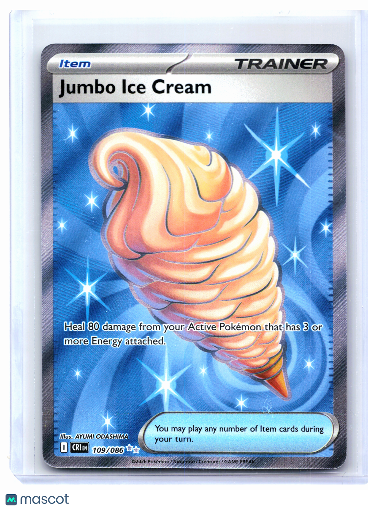 2026 Pokemon—Jumbo Ice Cream #109/086 Chaos Rising—Ultra Rare Holo