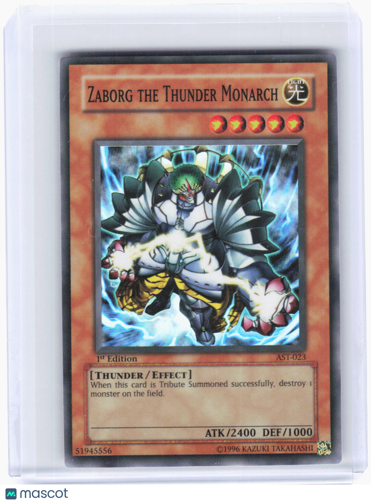 2004 YuGiOh!—Zaborg the Thunder Monarch #AST-023 (AST)—Super Rare Foil 1st Ed