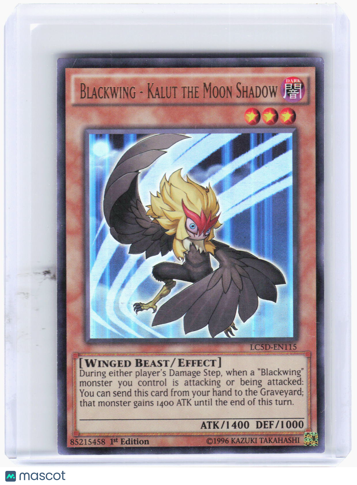 2012 YuGiOh!—Blackwing - Kalut the Moon Shadow #LC5D-EN115 (LC05)—UR Foil 1st Ed
