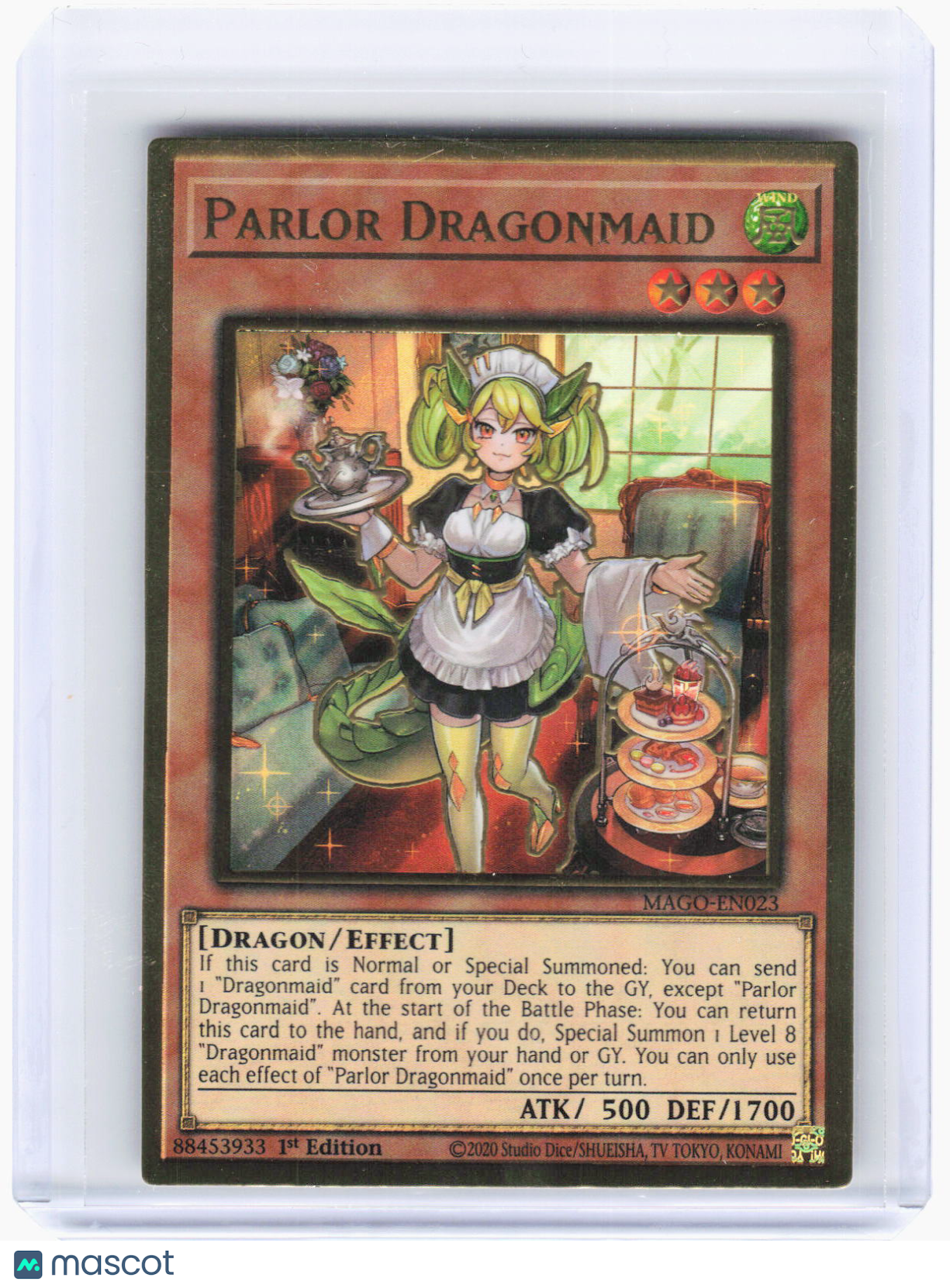 2020 YuGiOh!—Parlor Dragonmaid #MAGO-EN023 Maximum Gold—PGR Foil 1st Edition