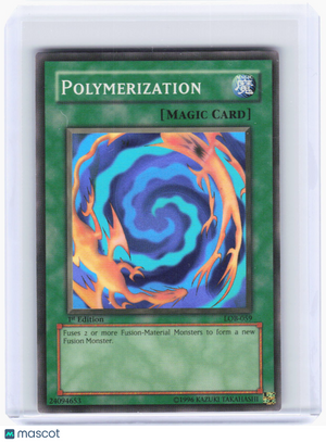 2002 YuGiOh!—Polymerization #LOB-059 (LOB)—Super Rare Foil (Damaged) 1st Edition