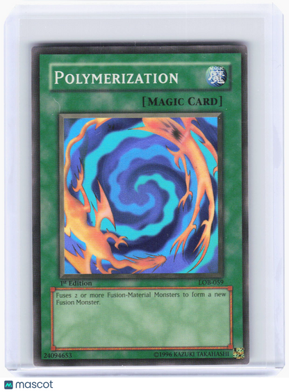 2002 YuGiOh!—Polymerization #LOB-059 (LOB)—Super Rare Foil (Damaged) 1st Edition