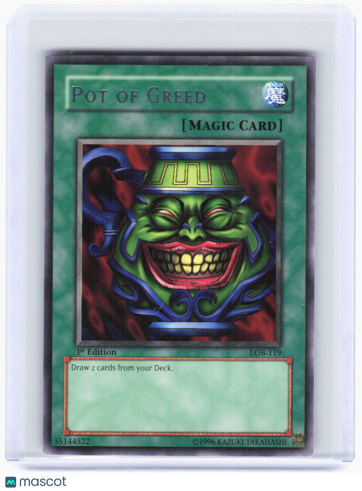2002 Yu-Gi-Oh!—Pot of Greed #LOB-119 (LOB)—Rare Non-Foil 1st Edition