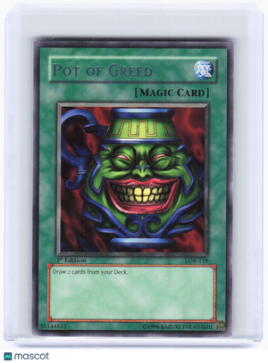 2002 Yu-Gi-Oh!—Pot of Greed #LOB-119 (LOB)—Rare Non-Foil 1st Edition