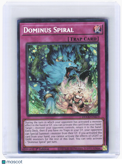 2025 YuGiOh!—Dominus Spiral #DOOD-EN079 (DOOD)—Secret Rare Foil 1st Edition