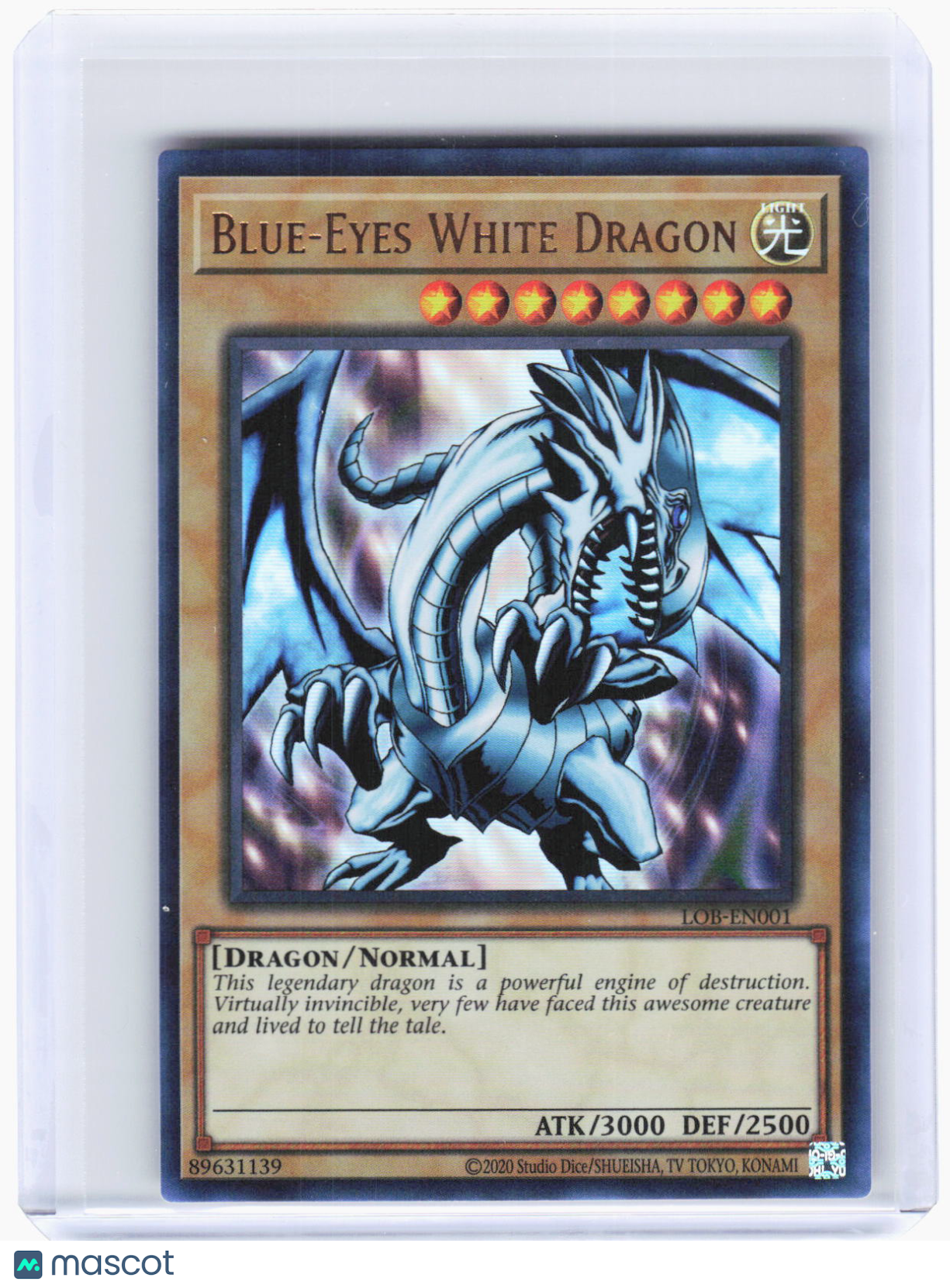 2020 YuGiOh!—Blue-Eyes White Dragon #LOB-EN001 (LOB-EN)—Ultra Rare Foil