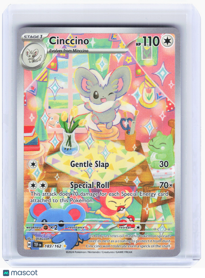 2024 Pokemon—Cinccino #183 Temporal Forces—Illustration Rare Holo