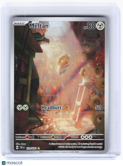 2024 Pokemon—Meltan #179 Temporal Forces—Illustration Rare Holo