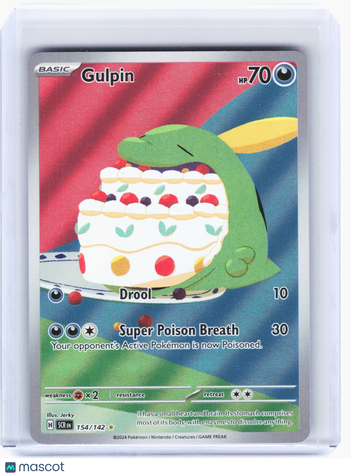2024 Pokemon—Gulpin #154 Stellar Crown—Illustration Rare Holo