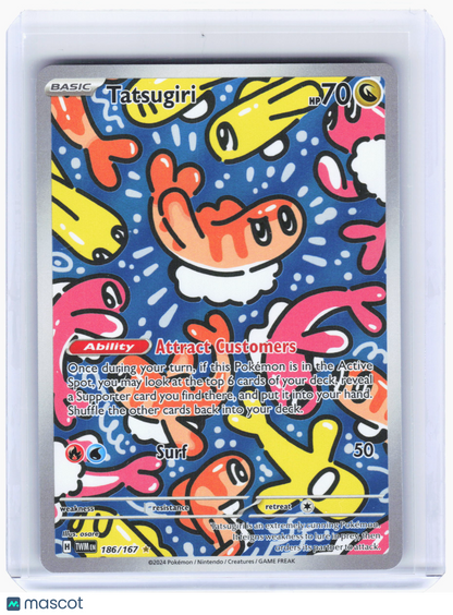 2024 Pokemon—Tatsugiri #186 Twilight Masquerade—Illustration Rare Holo