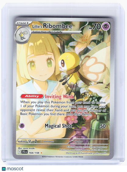 2025 Pokemon—Lillie's Ribombee #164 Journey Together—Illustration Rare Holo