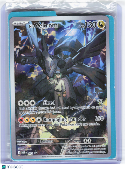2026 Pokemon—N's Zekrom #31 Mega Evolution Promo—Black Star Promo Holo (Sealed)