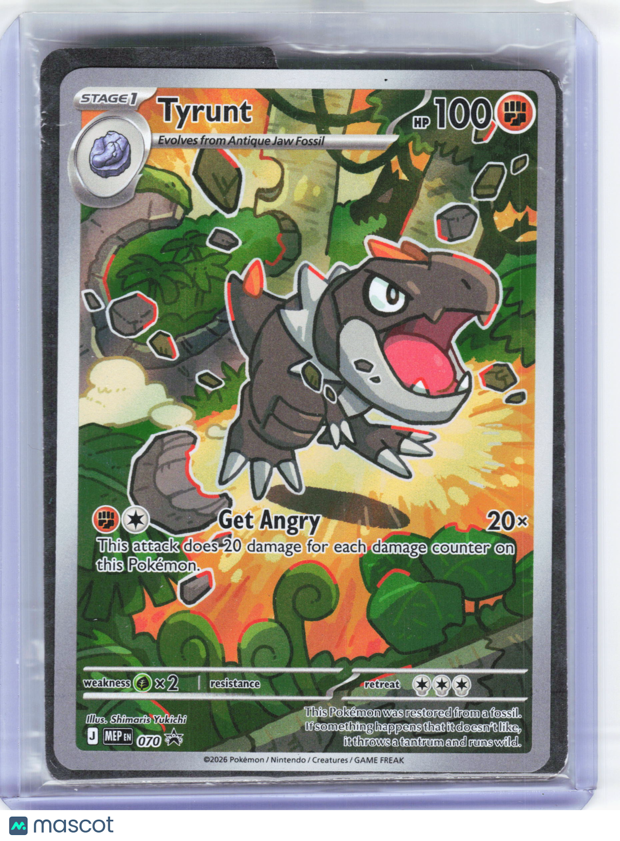 2026 Pokemon—Tyrunt #70 Mega Evolution Promo—Black Star Promo Holo (Sealed)