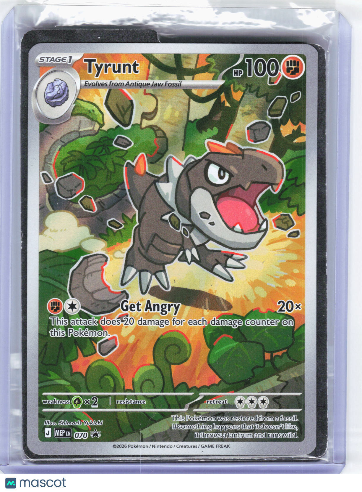 2026 Pokemon—Tyrunt #70 Mega Evolution Promo—Black Star Promo Holo (Sealed)