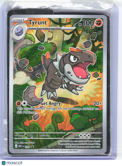 2026 Pokemon—Tyrunt #70 Mega Evolution Promo—Black Star Promo Holo (Sealed)