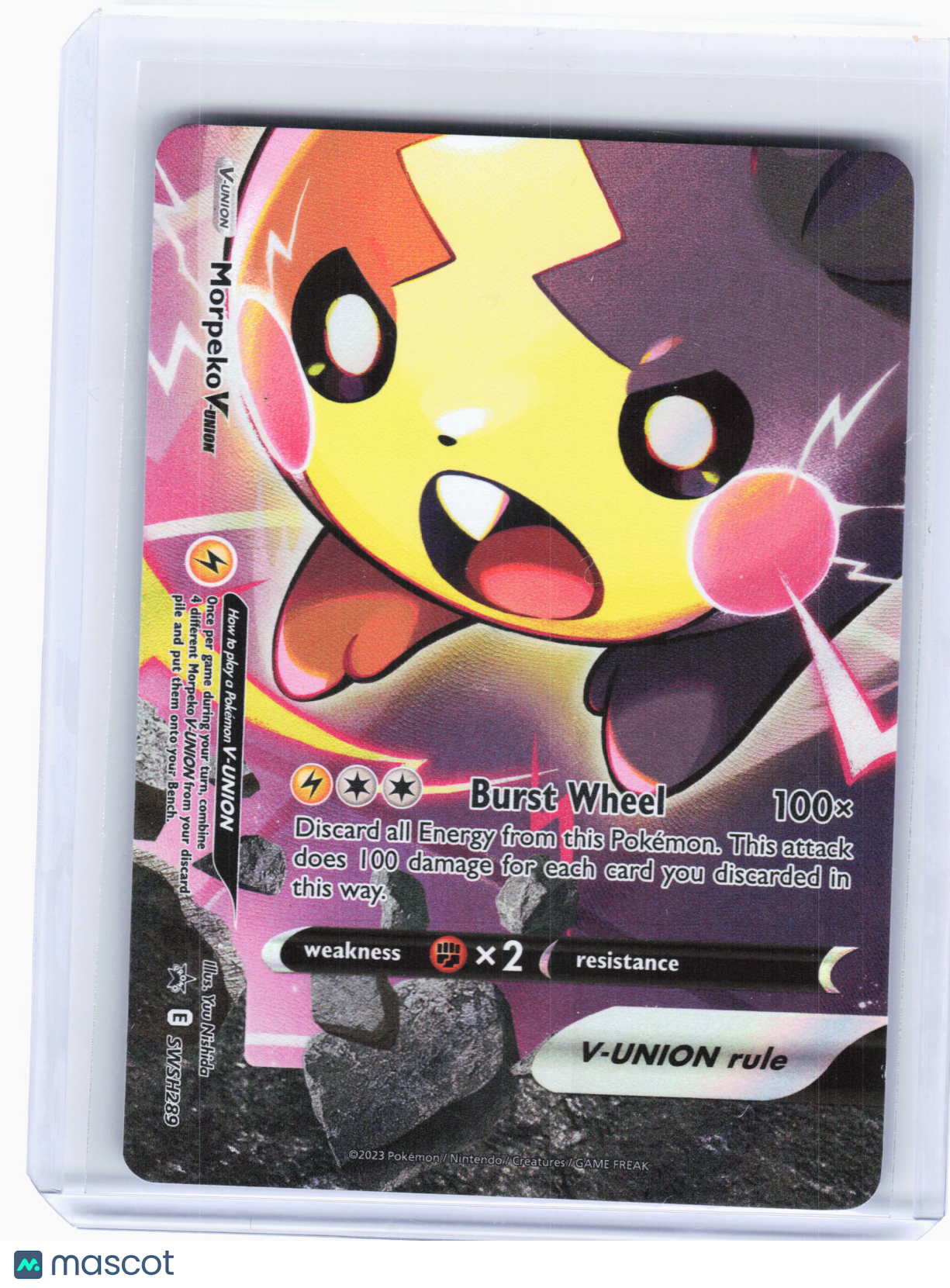2023 Pokemon—Morpeko V-Union #SWSH287/288/289/290—Black Star Promo (Four Set)
