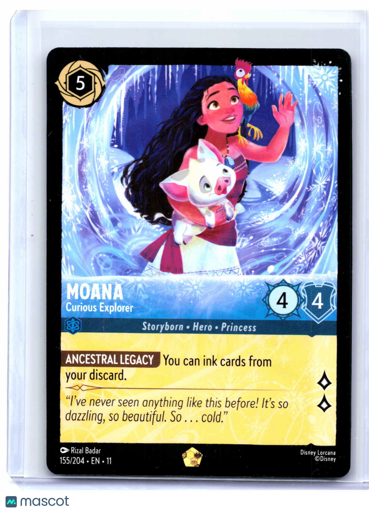 2026 Disney Lorcana—Moana - Curious Explorer #155 Winterspell—Legendary Nonfoil