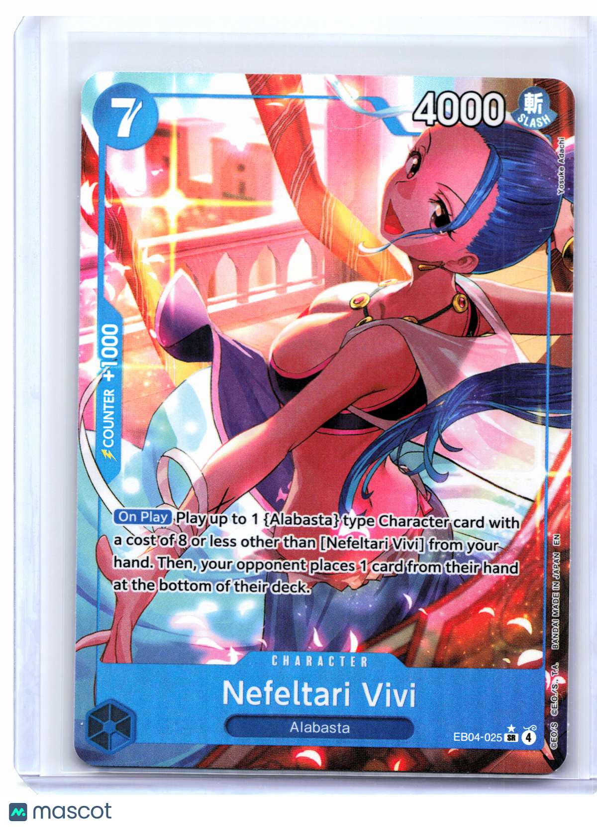 2026 One Piece—Nefeltari Vivi (Alt Art) #EB04-025 The Azure Sea's Seven—SR Foil