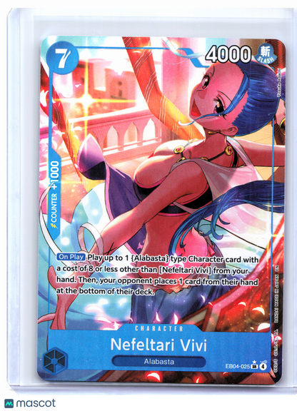 2026 One Piece—Nefeltari Vivi (Alt Art) #EB04-025 The Azure Sea's Seven—SR Foil