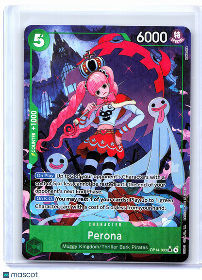2026 One Piece—Perona (Alt Art) #OP14-033 The Azure Sea's Seven—Super Rare Foil