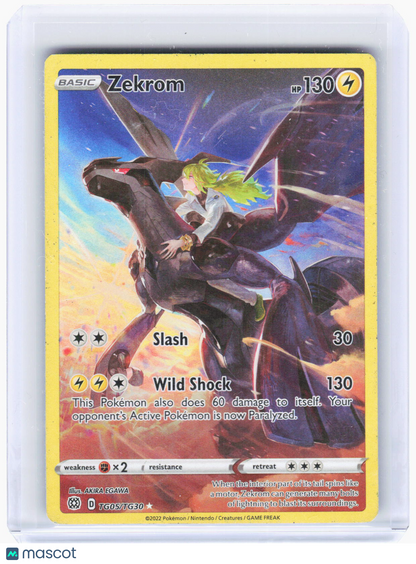 2022 Pokemon—Zekrom #TG05/TG30 Brilliant Stars Trainer Gallery—UR Foil (Damaged)