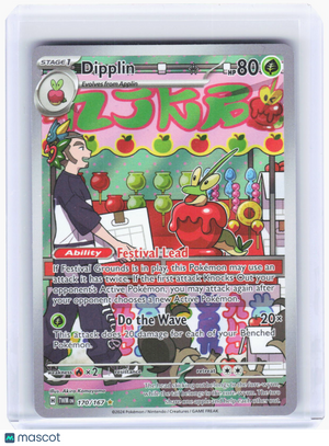 2024 Pokemon—Dipplin #170/167 Twilight Masquerade—Illustration Rare Foil (LP)