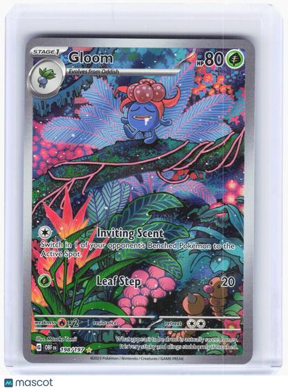 2023 Pokemon—Gloom #198/197 Obsidian Flames—Illustration Rare Foil