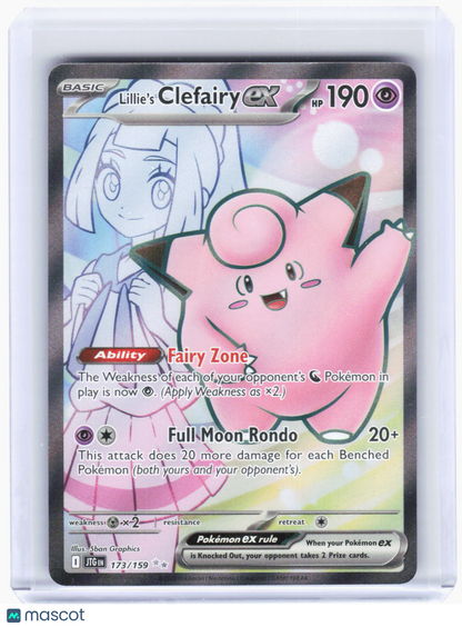 2025 Pokemon—Lillie's Clefairy ex #173/159 Journey Together—Ultra Rare Foil