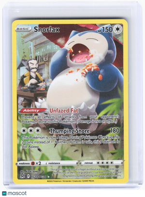 2022 Pokemon—Snorlax #TG10/TG30 Lost Origin Trainer Gallery—Ultra Rare Foil (LP)