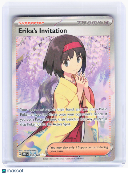 2023 Pokemon—Erika's Invitation #196/165 Scarlet & Violet 151—Ultra Rare Foil