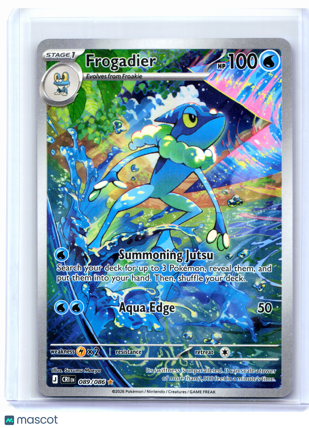 2026 Pokemon—Frogadier #089/086 Chaos Rising—Illustration Rare Holo