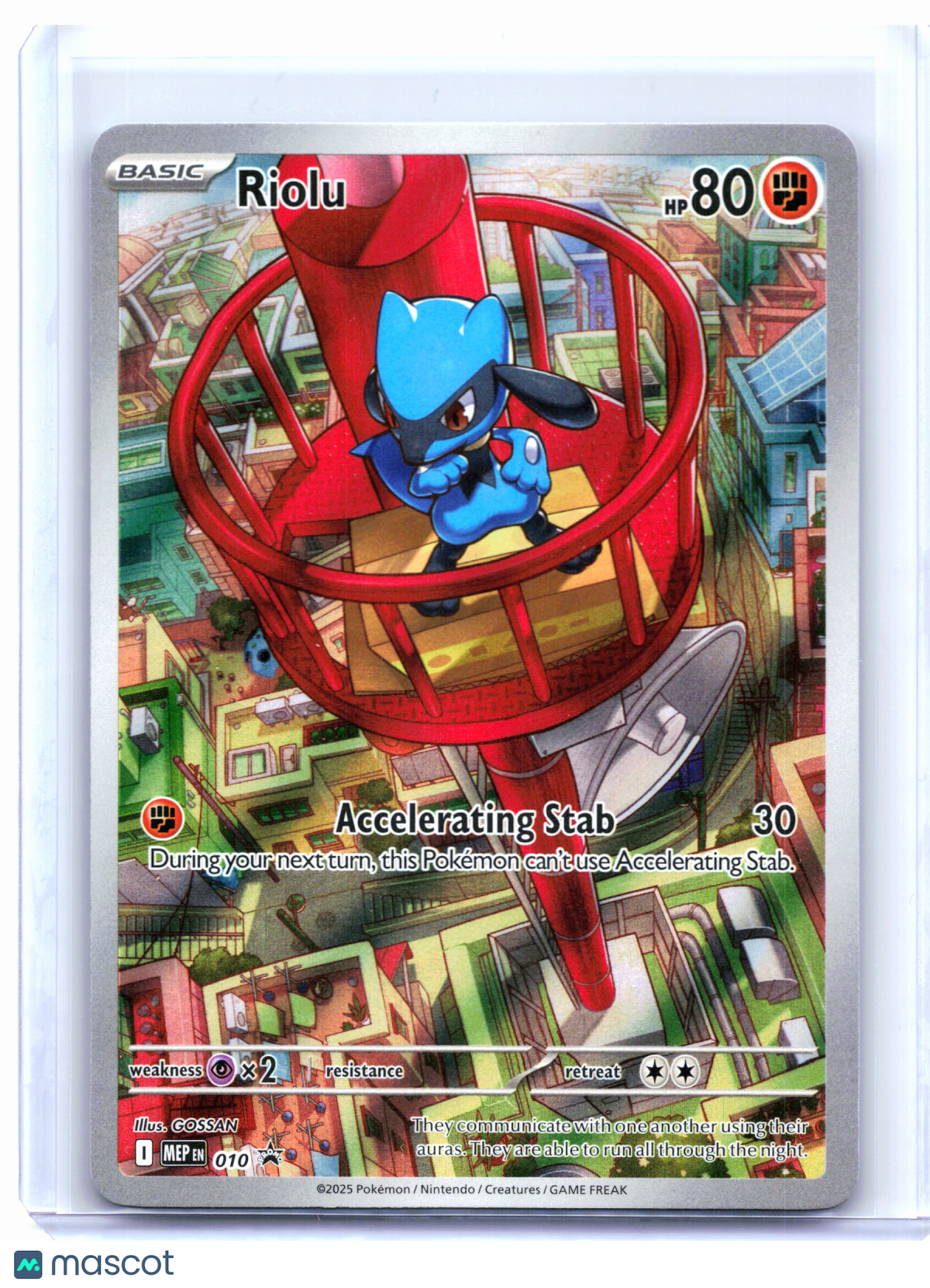 2025 Pokemon—Riolu #010 Mega Evolution Promo—Black Star Promo Holo