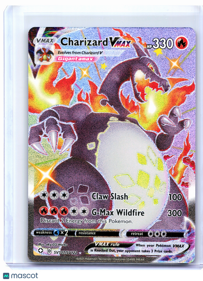 2021 Pokemon—Charizard VMAX #SV107 Shining Fates: Shiny Vault—Shiny Holo Rare