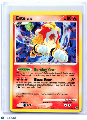 2007 Pokemon—Entei #4/132 Miscellaneous Cards & Products—Promo Cracked Ice Holo