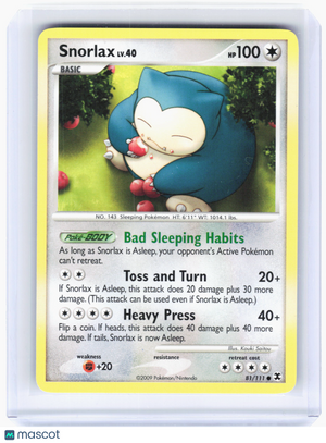 2009 Pokemon—Snorlax #81/111 Rising Rivals—Common Non-Holo [Lightly Played]