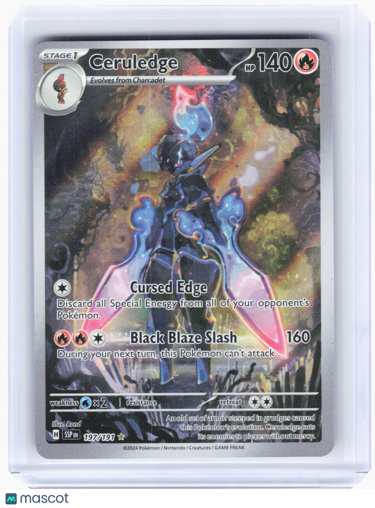 2024 Pokemon—Ceruledge #197/191 Surging Sparks—Illustration Rare Holo [MP]