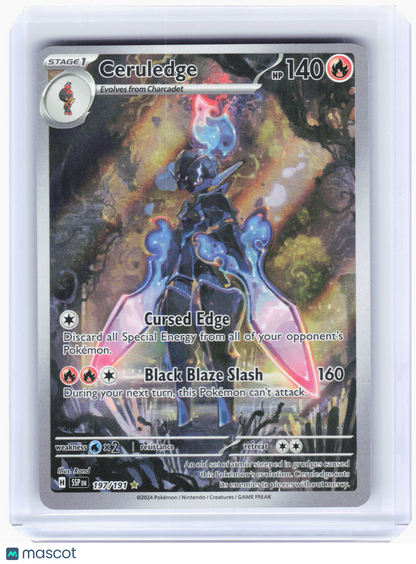 2024 Pokemon—Ceruledge #197/191 Surging Sparks—Illustration Rare Holo [MP]