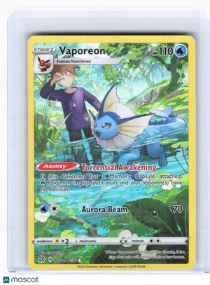 2022 Pokemon—Vaporeon #TG02/TG30 Brilliant Stars Trainer Gallery—Ultra Rare [HP]