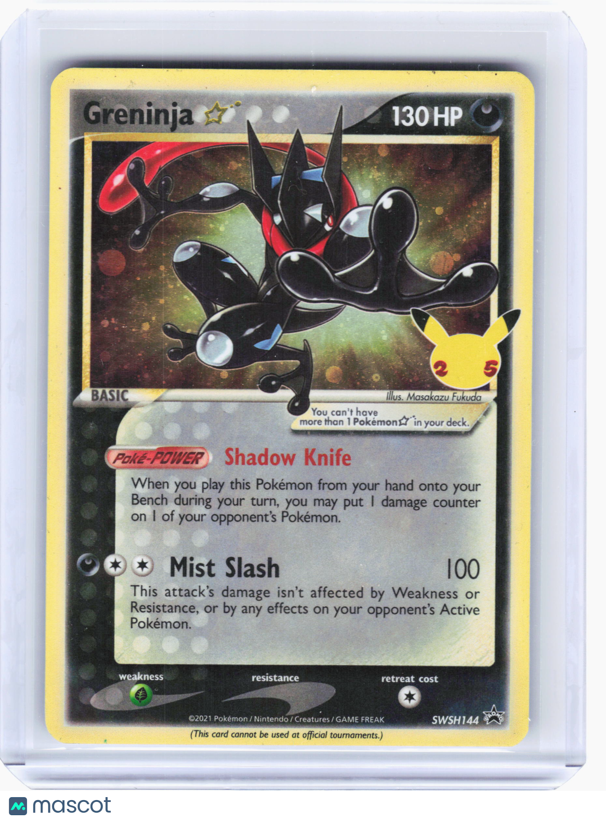 2021 Greninja Star SWSH144 Sword & Shield Promo Cards—Black Star Promo Holo[DMG]