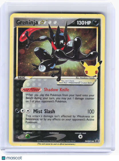 2021 Greninja Star SWSH144 Sword & Shield Promo Cards—Black Star Promo Holo[DMG]
