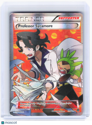 2016 Pokemon—Professor Sycamore #114/114 Steam Siege—Ultra Rare Holo [Damaged]