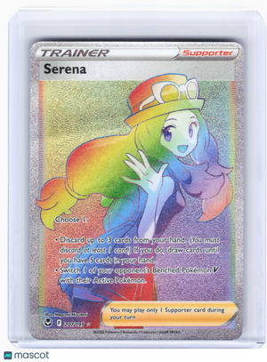 2022 Pokemon—Serena #207/195 Silver Tempest—Secret Rare Holo [Damaged]