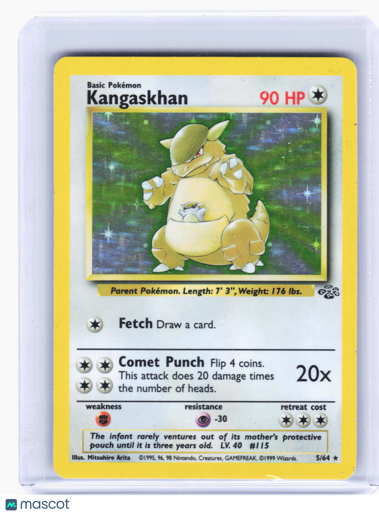 1999 Pokemon—Kangaskhan #5/64 Jungle—Holo Rare Holo [Lightly Played]
