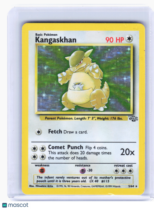 1999 Pokemon—Kangaskhan #5/64 Jungle—Holo Rare Holo [Lightly Played]