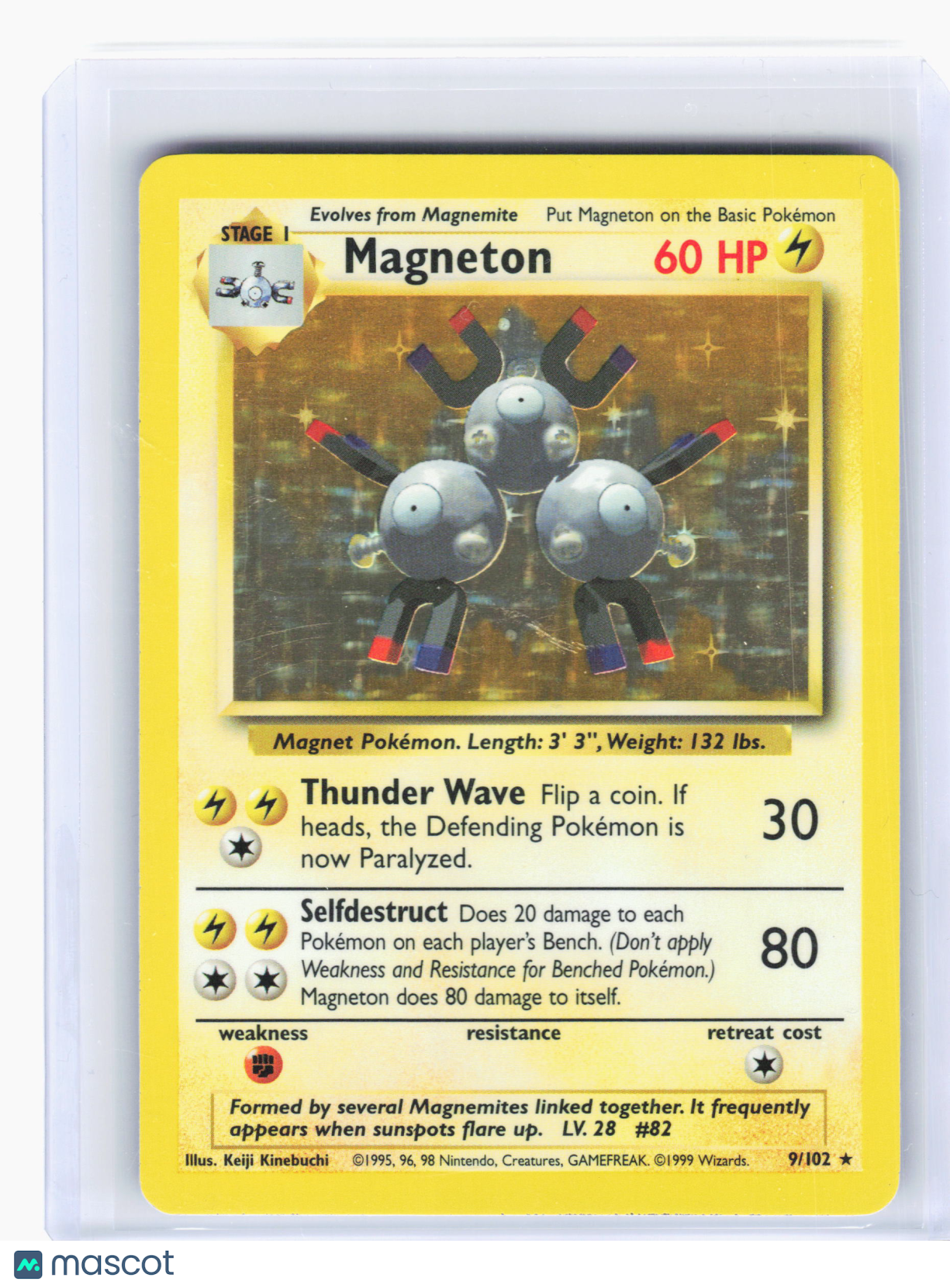 1999 Pokemon—Magneton #9/102 Base Set—Holo Rare Holo [Lightly Played]