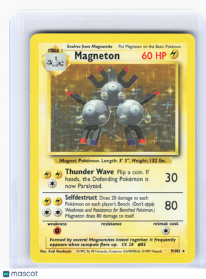 1999 Pokemon—Magneton #9/102 Base Set—Holo Rare Holo [Lightly Played]