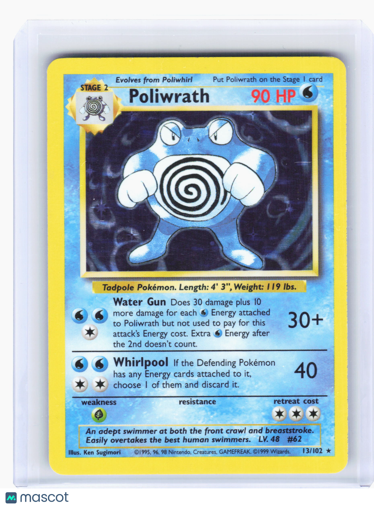 1999 Pokemon—Poliwrath #13/102 Base Set—Holo Rare Holo [Lightly Played]